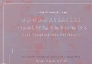 San Meltianne - Wedding Font Script