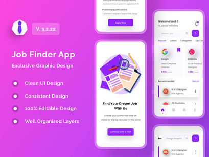 Job Finder App UI Kits