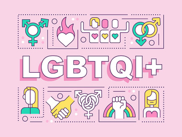 LGBTQI word concepts pink banner preview picture