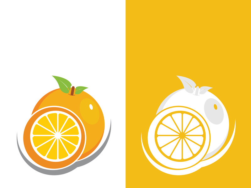 Orange logo design vector icon illustration design