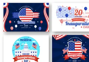 12 USA Presidential Inauguration Day Illustration