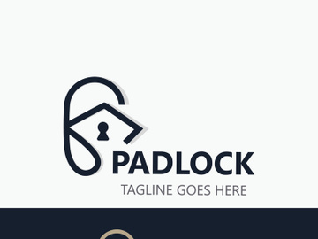 Lock House secure logo design, smart key home vector concept template preview picture