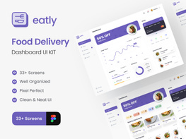 Eatly - Food Deilvery Dashboard UI KIT preview picture