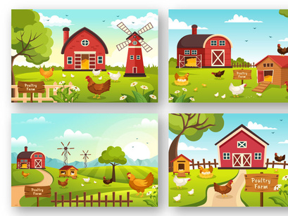 17 Poultry Farm Design Illustration