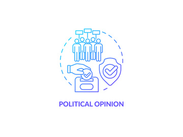Political opinion blue gradient concept icon preview picture