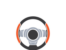 Steering Wheel vector image logo icon