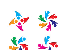 People group and community logo icon illustration design vector