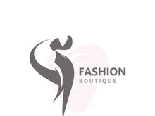 Dress woman logo design beauty fashion for boutique shop vector template vector