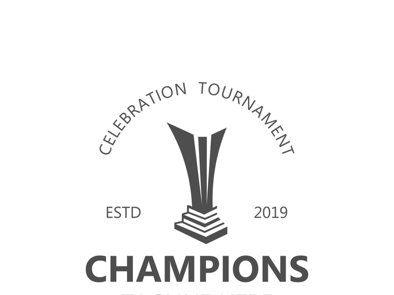 Trophy Logo winner, Sports Tournament Championship Cup Design. minimalist emblem sport, club shop simple icon