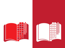 Digital book logo technology vector icon design