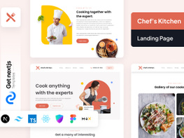 Chef's Kitchen Free NextJs Landing Page Template preview picture