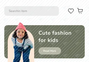 UI Kit Aplikasi Toko Pakaian Anak Mobile