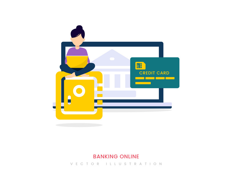 Banking Online illustration concept