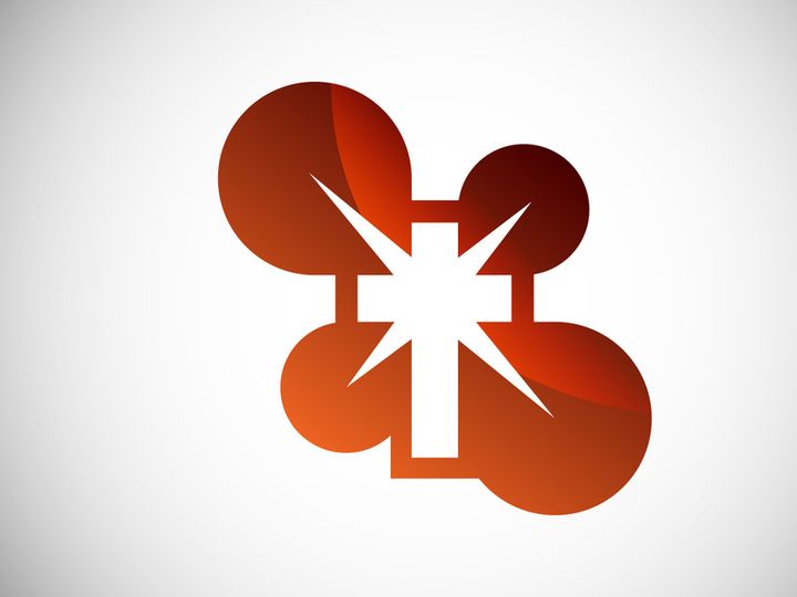 Church logo. Christian sign symbols. The Cross of Jesus