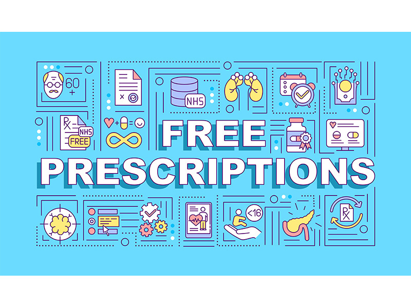 Free prescription word concepts banner