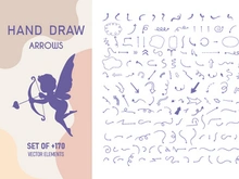 hand drawing arrows doodle collection