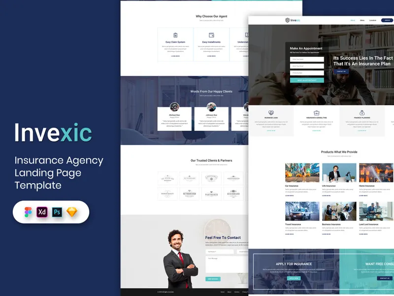 Insurance Agency Landing Page Template