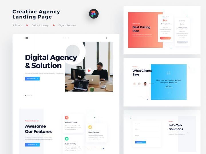 Creative Agency Landing Page light version