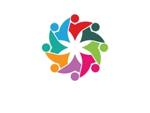 Community peole team group colorful logo