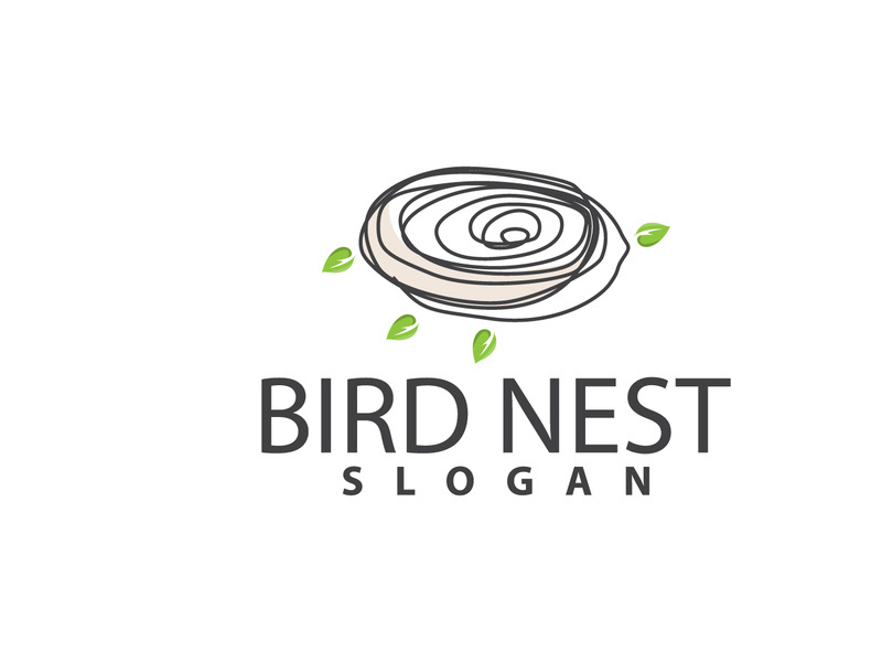 Bird Nest Logo, Bird House Shelter Vector