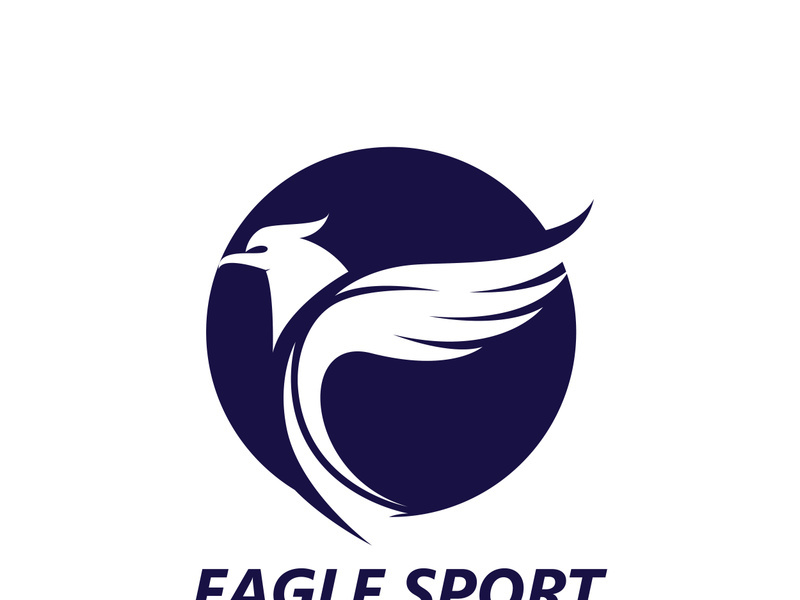 Eagle wing logo design vector image template