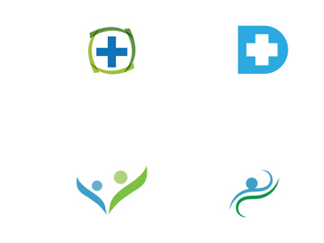 Medical logo design with people. preview picture