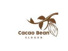 Cacao Logo, Cocoa Fruit Plant Logo