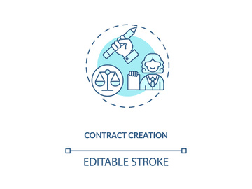 Contract creation concept icon preview picture