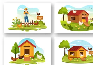 17 Poultry Farm Design Illustration