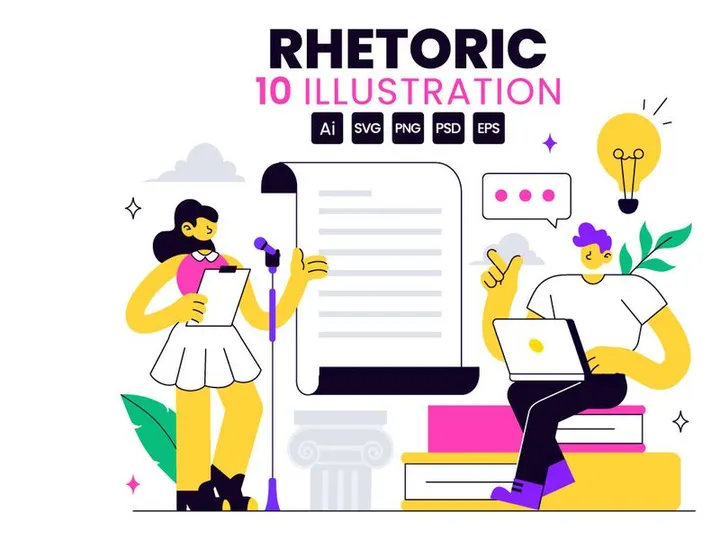 10 Rhetoric Vector Illustration