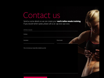 Landing Page Personal Training PSD Template