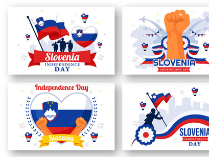 12 Slovenia Independence Day Illustration