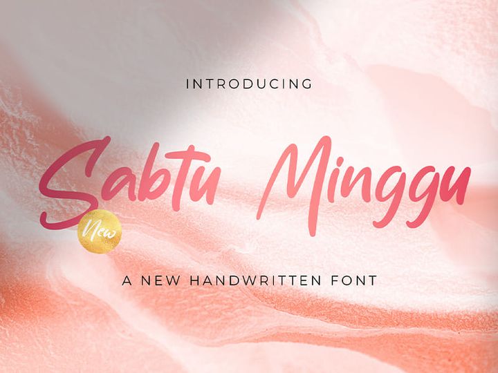 Sabtu Minggu - Handwritten Font