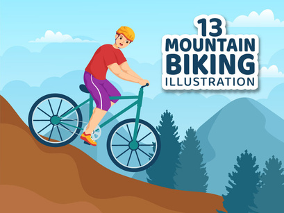 13 Mountain Biking Illustration