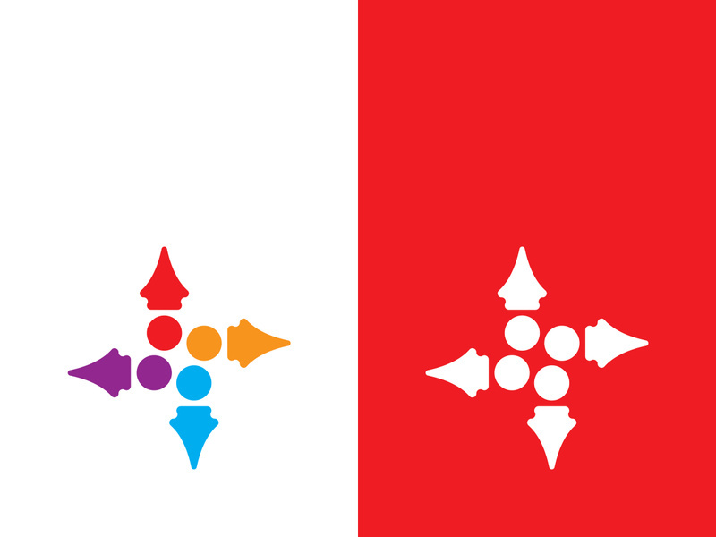 Community, network and social icon design template