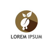 Creative coffee bean logo design.