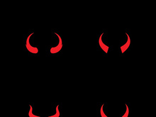 Devil horn Vector icon design illustration Template