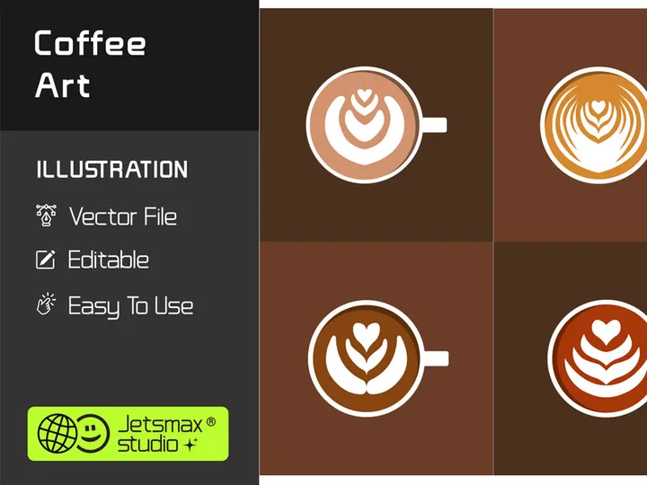 Latte Art Vector Bundle