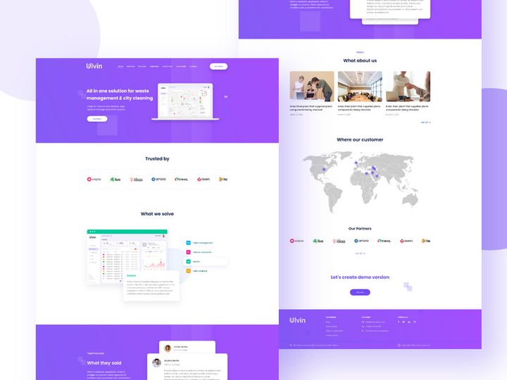 UI UX Corporative Langing page web design