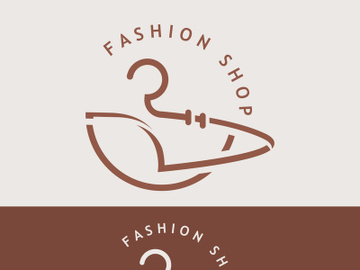 Clothing and Fashion logo design hanger concept, creative simple fashion shop business fashion vector beauty preview picture