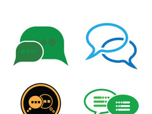 message bubble logo and symbol speech icon illustration