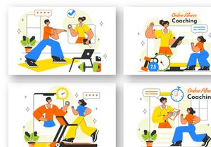 10 Online Fitness Coaching Illustration