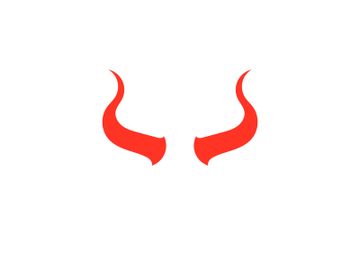 Devil horn red logo icon preview picture