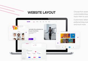 Landing PSD Figma Template "Busin 3"