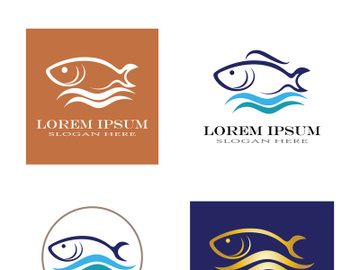 Fish logo template. Creative vector symbol preview picture