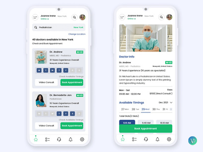 Childcare Hospital Appointment Booking Mobile App UI kit