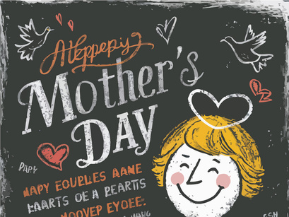 Happy Mother Day Vector Illustration