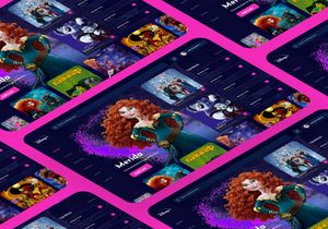 Disney+  Movie Landing Page design