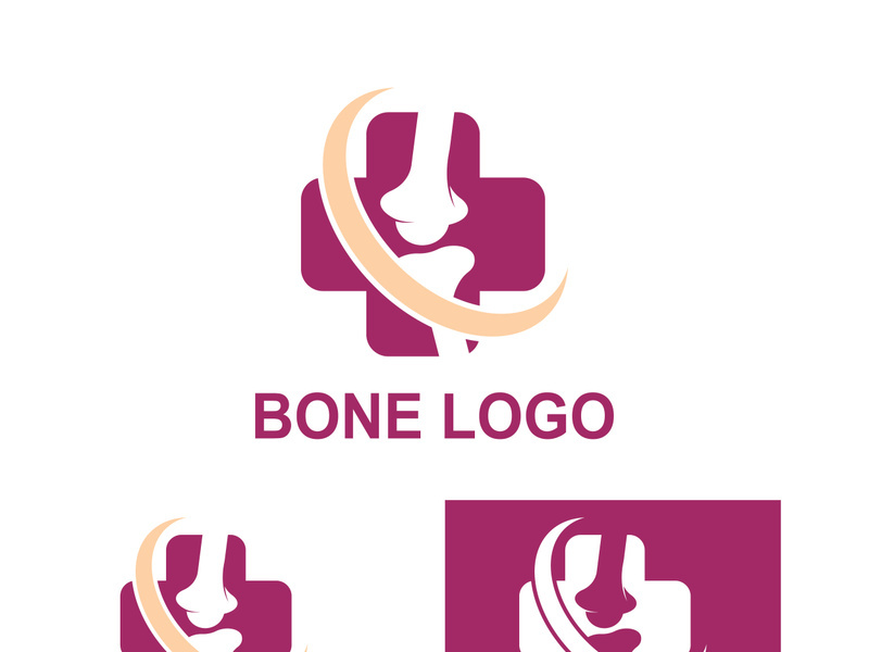 Bone logo design.logo for nursing, medical, orthopedic.