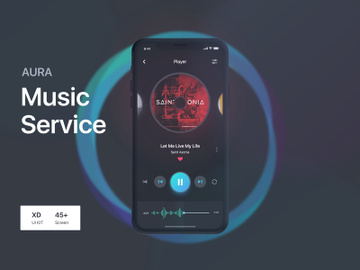 Aura Music Service UI Kit preview picture